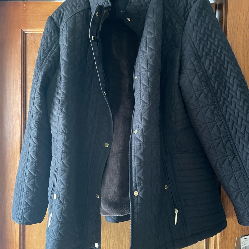 Weatherproof Black Puffer Jacket Quilted Insulated